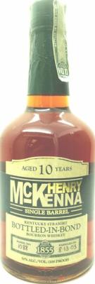 Henry McKenna 10yo Single Barrel Bottled in Bond #1207 50% 750ml