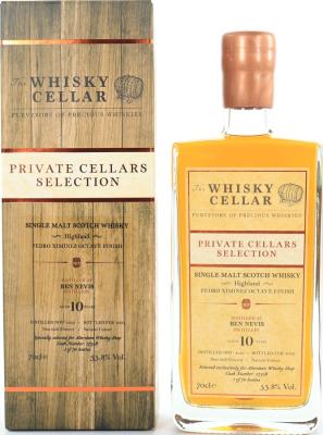 Ben Nevis 2012 TWCe Private Cellars Selection Bourbon + PX Octave Aberdeen Whisky Shop 53.8% 700ml