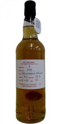 Springbank 2002 Duty Paid Sample For Trade Purposes Only Refill Bourbon Hogshead Rotation 758 50.9% 700ml