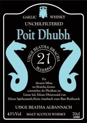 Poit Dhubh 21yo PNL 43% 700ml