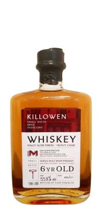 Killowen 6yo Pinot Noir Firkin Heavy Char Molly McCabe's Warrenpoint 51.2% 500ml
