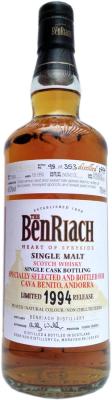 BenRiach 1994 Single Cask Bottling Madeira Hogshead #7593 Cava Benito 48% 700ml