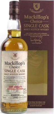 Bowmore 1990 McC Single Cask Cask Strength #185082 52.2% 700ml