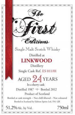 Linkwood 1987 ED Sherry Cask 51.2% 750ml