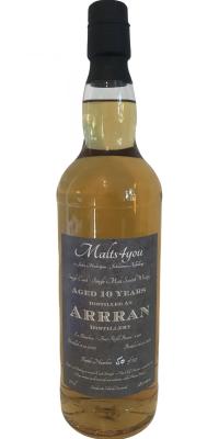 Arran 2007 M4y #910 10yo Malts4you 58% 700ml