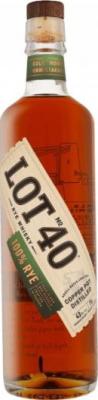 Lot No. 40 100% Rye Whisky Copper Pot Distilled 43% 700ml