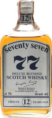 Seventy Seven 12yo Deluxe Blended Scotch Whisky New Marketing Trade S.N.C Bergamo Italy 40% 750ml