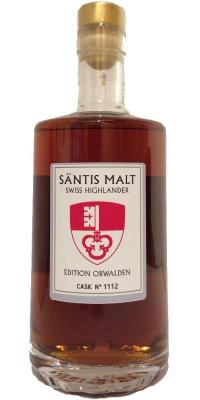 Santis Malt Edition Obwalden 1yo Beer Cask 5yo Merlot Cask #1112 Pilatus Getranke AG Alpnach 49.5% 500ml