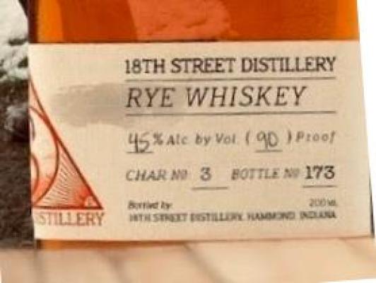 18th Street Distillery Rye Whisky 45% 200ml