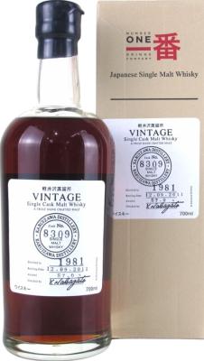 Karuizawa 1981 Vintage Single Cask Malt Whisky Cask no.8309 Sherry Butt 57% 700ml