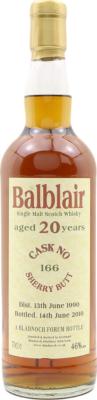 Balblair 1990 BF 20yo Oloroso Sherry Butt #166 46% 700ml