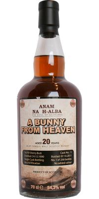 Bunnahabhain 1990 ANHA A Bunny From Heaven 1st Fill Sherry Butt 54.3% 700ml