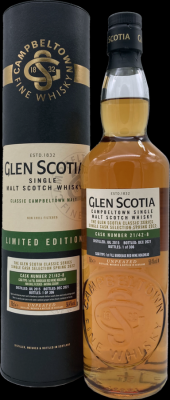 Glen Scotia 2015 Single Cask Selection Spring 2022 1st Fill Bordeaux Red Wine Hogshead 58.4% 700ml