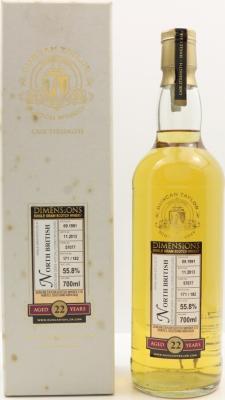 North British 1991 DT Dimensions 22yo #57077 55.8% 700ml