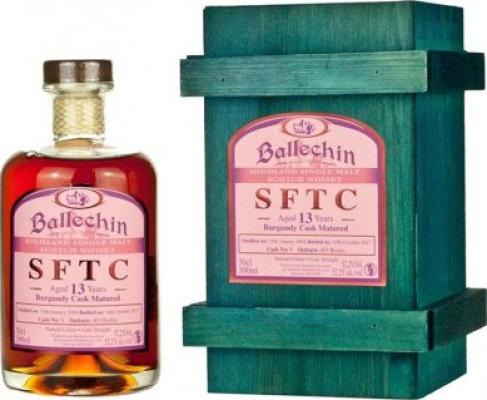 Ballechin 2004 SFTC Burgundy Cask Matured #9 52.2% 500ml