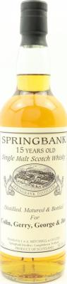 Springbank 15yo Colin Gerry George & Jim 53.1% 700ml