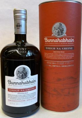 Bunnahabhain Eirigh Na Greine Limited Edition Release Italian & French Red Wine 46.3% 1000ml