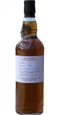Longrow 2003 Duty Paid Sample For Trade Purposes Only Sherry Butt Rotation 538 59.5% 700ml
