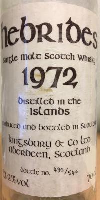 Hebrides 1972 Kb 53.2% 700ml