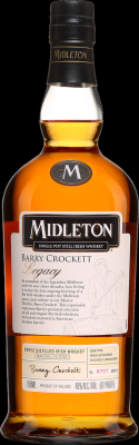 Midleton Barry Crockett Legacy American Bourbon Barrels Seasoned & Unseasoned 46% 750ml