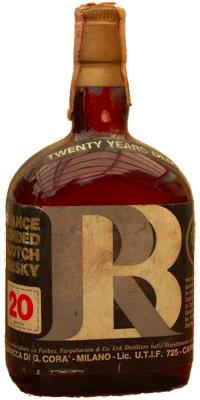 Reliance 20yo Blended Scotch Whisky Oak Casks A.Migliavacca di G.Cora Milano 46% 750ml