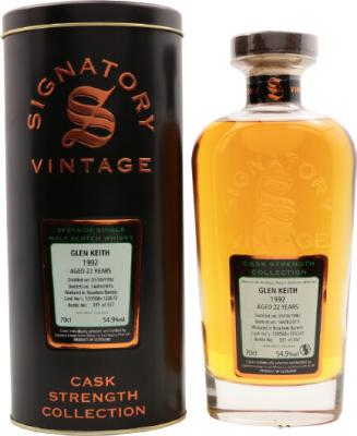 Glen Keith 1992 SV Cask Strength Collection Bourbon Barrels 120568 + 120572 54.9% 700ml