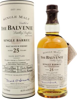 Balvenie 1974 Single Barrel Cask no.10150 25yo 46.9% 700ml
