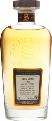 Glen Keith 1991 SV Cask Strength Collection 25yo Bourbon Barrel 73647+73648 50.8% 700ml