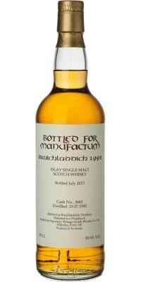 Bruichladdich 1992 SV Bottled for Manufactum Hogshead 3665 Manufactum 55.9% 700ml