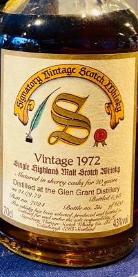 Glen Grant 1972 SV Vintage Collection Dumpy Sherry Cask 7024 43% 700ml