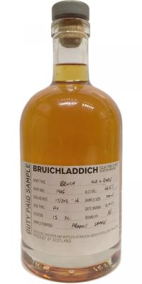 Bruichladdich 1986 Duty Paid Sample PX 17/202-V6 44.6% 700ml