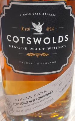 Cotswolds 2016 Cask Collection 2nd fill Ex-bourbon LMDW 62.4% 700ml