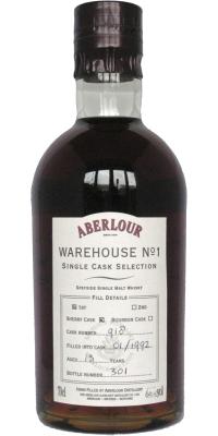 Aberlour 1992 Warehouse #1 Single Cask Selection First Fill Sherry #918 60.4% 700ml