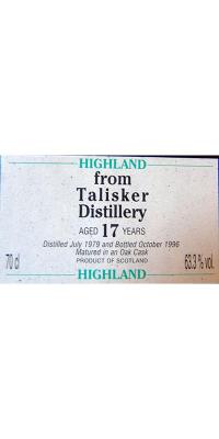 Talisker 1979 CA Authentic Collection Oak Cask 63.3% 700ml