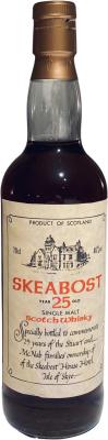 Skeabost 25yo Single Malt Scotch Whisky Skeabost House Hotel Isle of Skye 46% 700ml