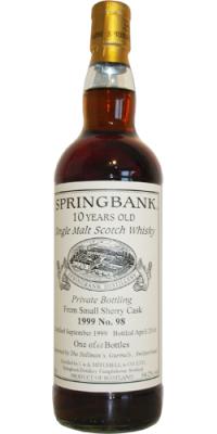 Springbank 1999 Private Bottling Small Sherry Cask #98 54.2% 700ml