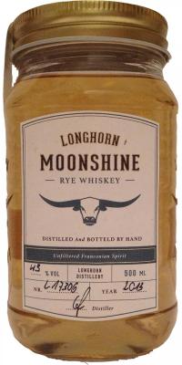 Longhorn Moonshine Rye Whisky L17306 43% 500ml