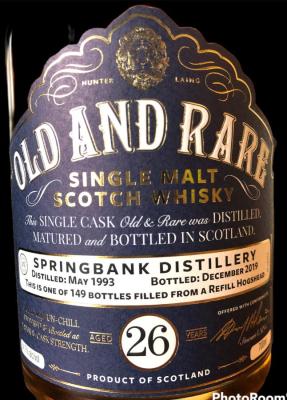 Springbank 1993 HL Refill Hogshead JIS 54.7% 700ml