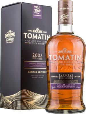 Tomatin 2002 Limited Edition bourbon + cabernet sauvignon 46% 700ml