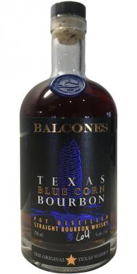 Balcones Texas Blue Corn Bourbon New Charred Oak Batch BCB20-1 64% 750ml