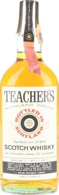 Teacher's Highland Cream Perfection of Old Scotch Whisky I. L. Ruffino Pontassieve Firenze 44% 750ml