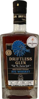 Driftless Glen 5yo Single Barrel Rye Cask Strength Nordic Bourbon Compagny 60% 700ml