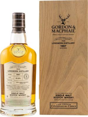 Longmorn 1987 GM Connoisseurs Choice Cask Strength Refill American Hogshead #5725 51% 700ml