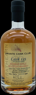 Strathearn 2015 Distillery Bottling 1st Fill Virgin French Oak Non-Peated Whisky Dungeon Munster 56.7% 700ml