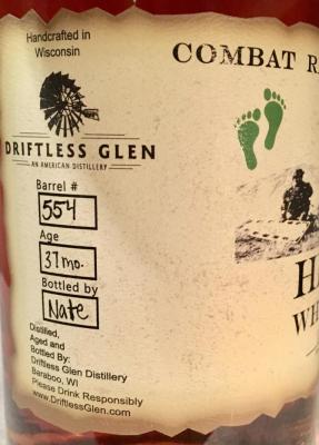 Driftless Glen HH-60 Whisky Combat Rescue Helicopter HH-60 Whisky American Oak 554 HH-60 Program Office 60% 750ml