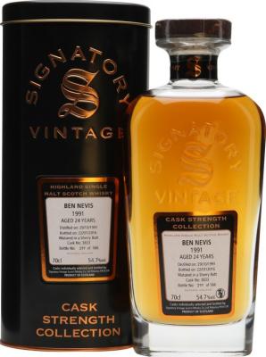 Ben Nevis 1991 SV Cask Strength Collection Sherry Butt #3834 55.7% 700ml