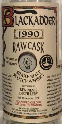 Ben Nevis 1990 BA Raw Cask Hogshead 1366 World of Whiskies 66% 700ml