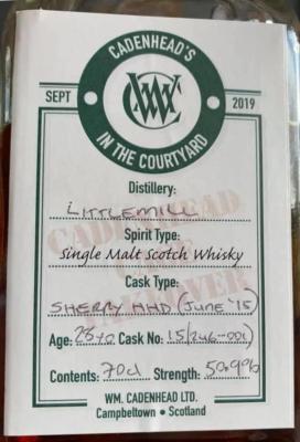 Littlemill 28yo CA Sherry Hogshead 15 (246-001) 50.9% 700ml