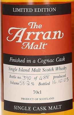 Arran Cognac Cask 58.2% 700ml