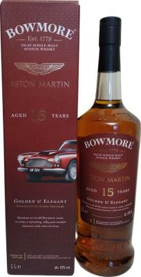 Bowmore 15yo Golden & Elegant Aston Martin Edition Travel Retail 43% 1000ml